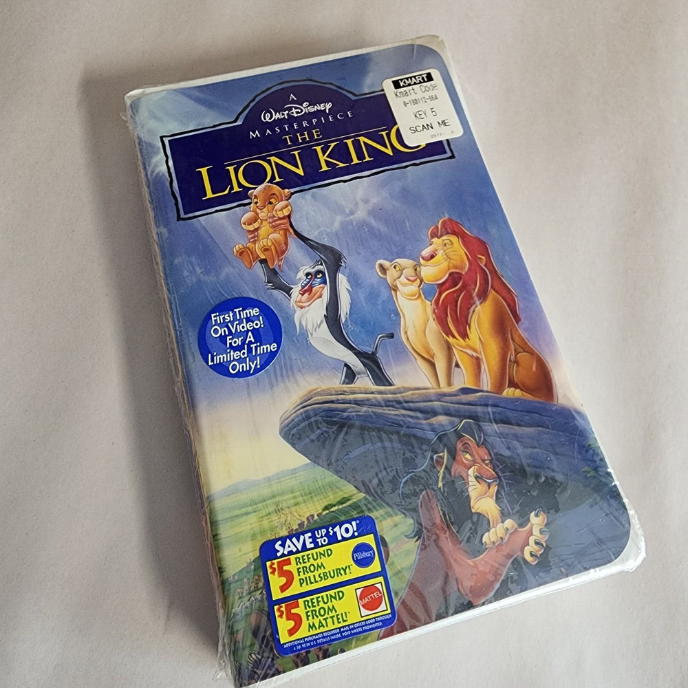 The Lion King Movie VHS 1995 Original Release 1st Time on VHS Sealed Unopened